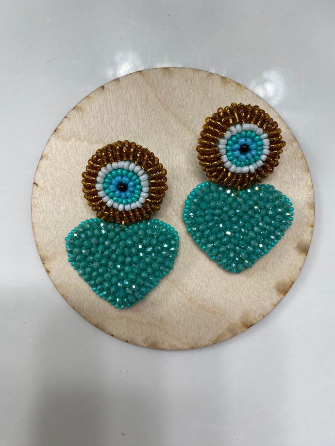 Evil eye earrings